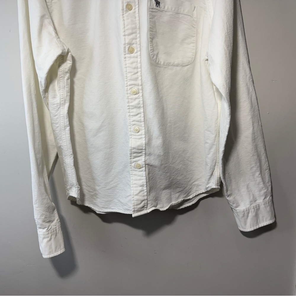 Abercrombie & Fitch White Button Up Shirt Size XXL 100% Cotton - Picture 3 of 9